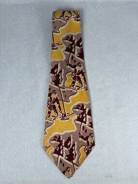 Vintage Novelty Fly fisherman Tie Campus Square